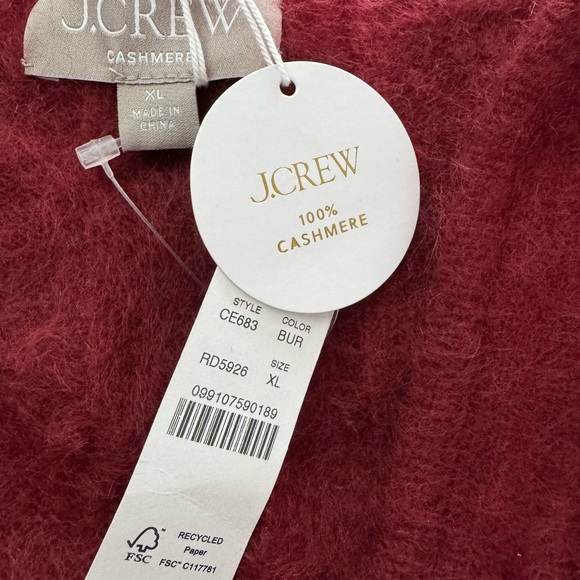 J Crew Johnny Collar v-neck cashmere sweater, NWT - Picture 3 of 5